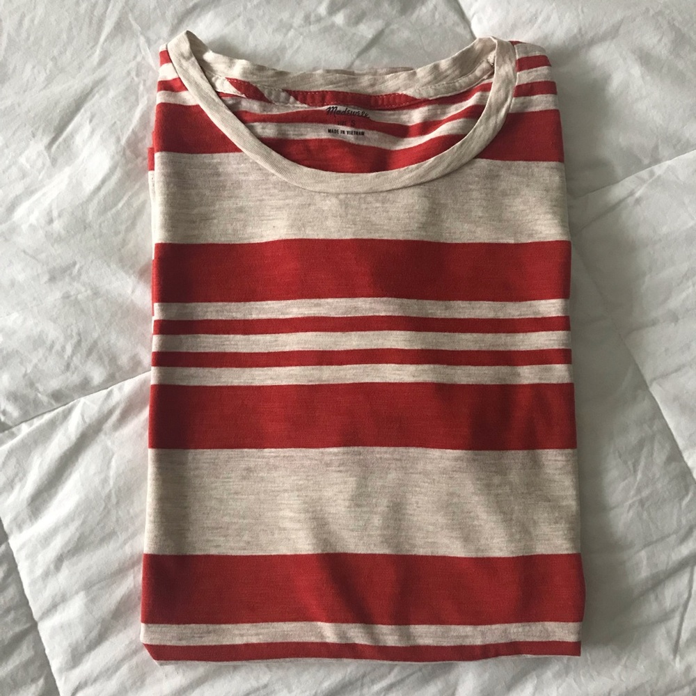 Madewell Whisper Cotton Crewneck Striped T-Shirt - Picture 6 of 6